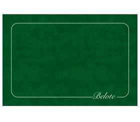 Tapis de cartes Belote classique 40 x 60 cm Vert