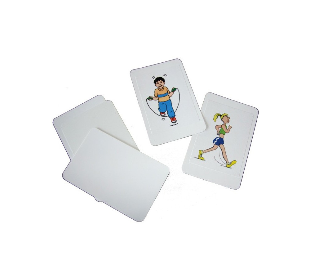 10 étiquettes autocollantes 99.1x57 mm rectangles pour cartes à jouer