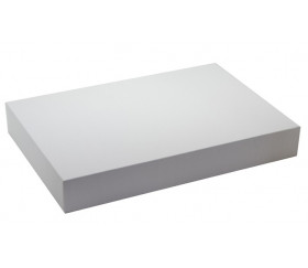 Boite rectangle grand format vide 338 x 260 x 60 mm blanche