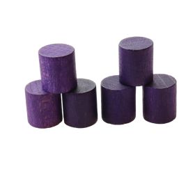 Cylindre violet en bois 15 x 13 mm pion de jeu