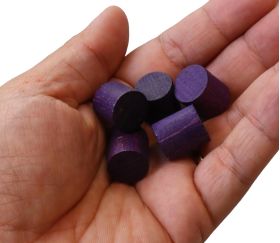 pion cylindre en bois violet