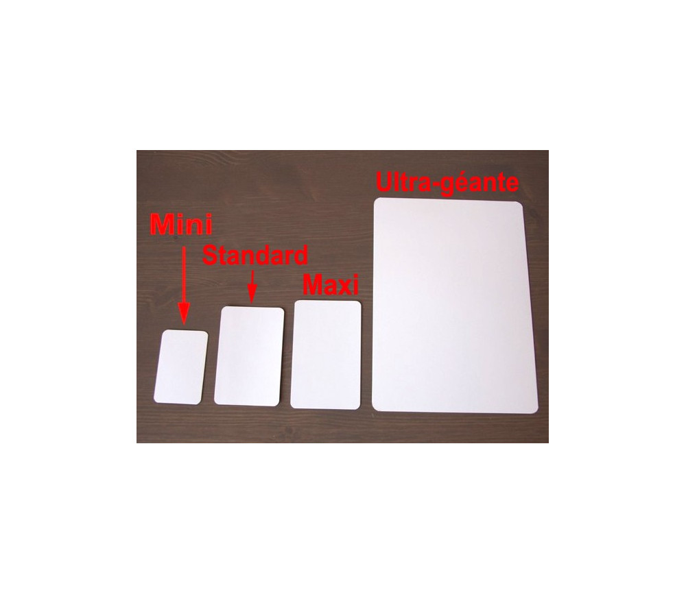 54 cartes maxi 62x100 mm blanches à personnaliser