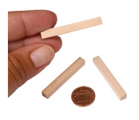 Baguette 5x5x39 mm pions buchettes allumettes naturel en bois pour jeu à l'unité