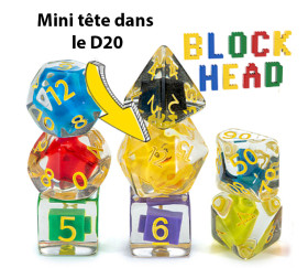 7 dés multifaces block head