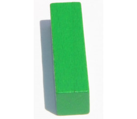 Bâtonnet buchette vert 10x10x40 mm en bois pour jeu