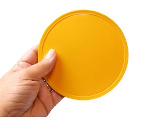 Palet 13 cm jaune -orange - pion géant plastique