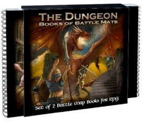 2 Livres Dungeon Battle Mats plateaux de jeu combat