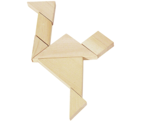 formes géométriques en bois pour créer divers modèles