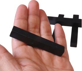 buchette en bois noir 9 cm pour jeu de contruction