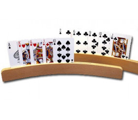 4 Portes-carte à jouer arrondis en bois de 35 cm