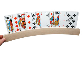4 Portes-carte à jouer arrondis en bois de 35 cm