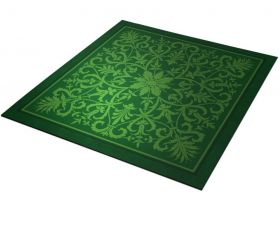 Tapis de cartes Vert Arabesques 40 x 40 cm