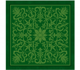 Tapis de cartes Vert Arabesques 40 x 40 cm. Belote