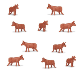 Acheter Lot de figurines d'animaux de ferme, 12 pièces, vaches