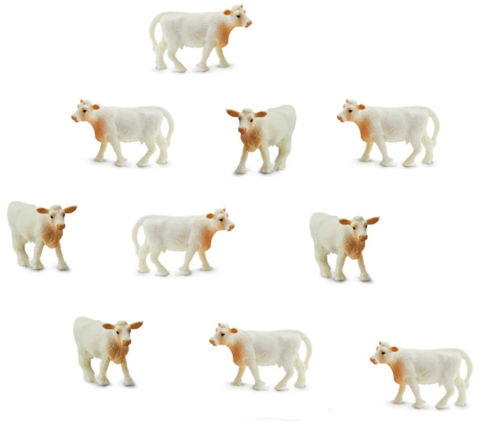 Figurines de tableau de bord automobile en PVC, petite vache