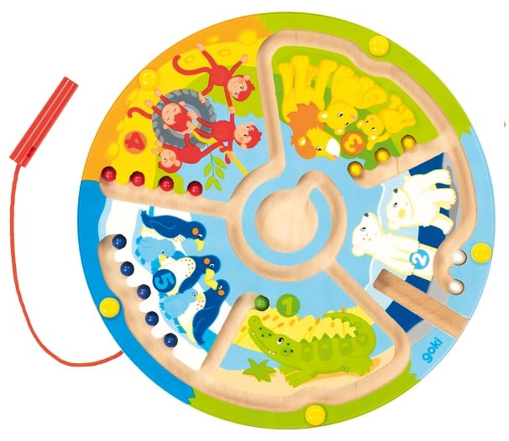 Jeux Labyrinthe Magnetique Enfant - Parcours de Motricité Fine Jouet Bois  Montessori Apprendre Les Couleurs Jeu de Comptage et Tri Jeux Educatif  Cadeau 2 3 4 Ans