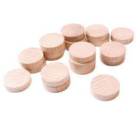 20 palets en bois rond naturel 3.1 cm - jeton 31 x 8 mm