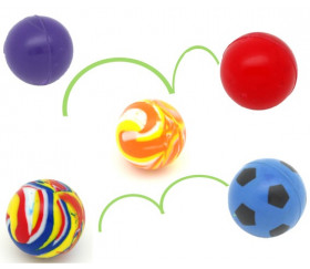 6 Balles rebondissantes de 3 cm de diamètre pour jeux à faire rouler