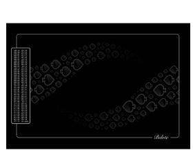 Tapis de cartes Belote 40 x 60 cm grille point 4 joueurs noir