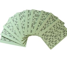 10 planches de 6 cartons loto rigides VERT