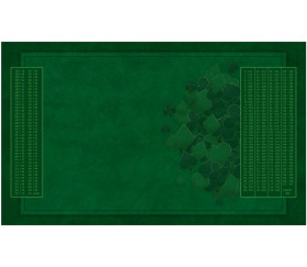 Grand tapis Belote 100 x 60 cm pour jeu Vert Classique + grille points