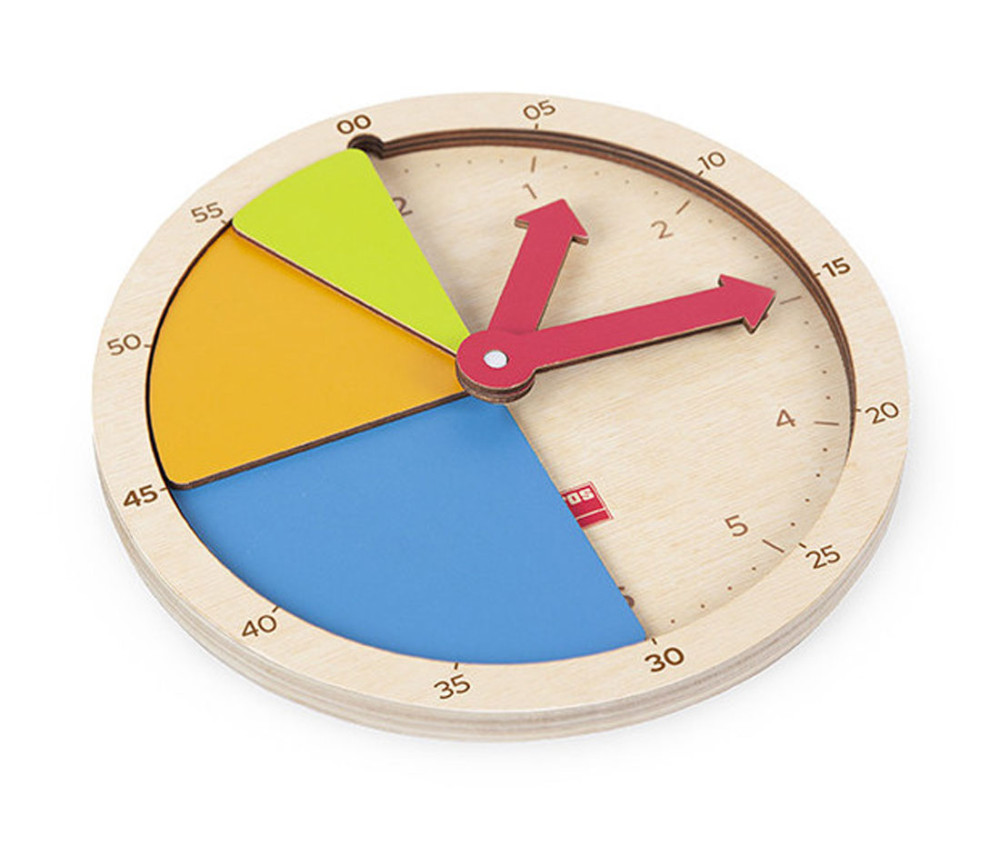 Horloge pédagogique Montessori en bois pour apprendre à lire l'heure aux  enfants
