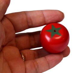Tomate en bois jouet fruit à l'unité