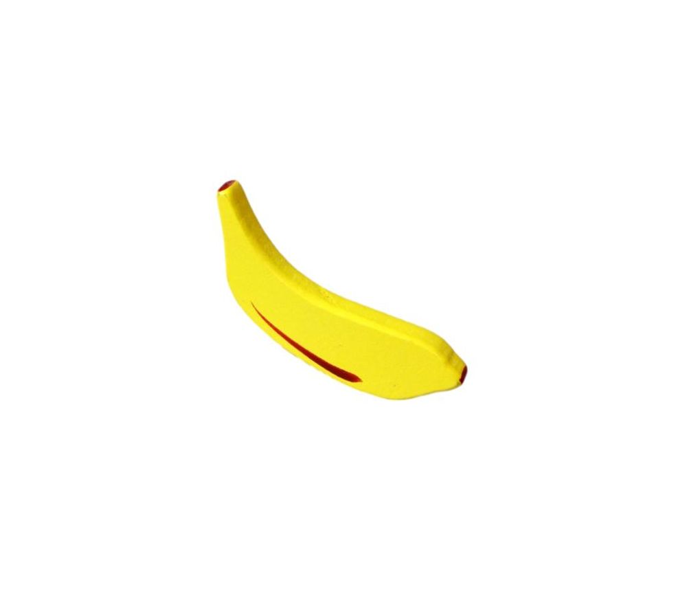 Banane en bois jaune jouet vendu à l'unité