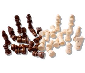 Pièces d'échecs en bois taille 2 (32 pièces sans plateau)