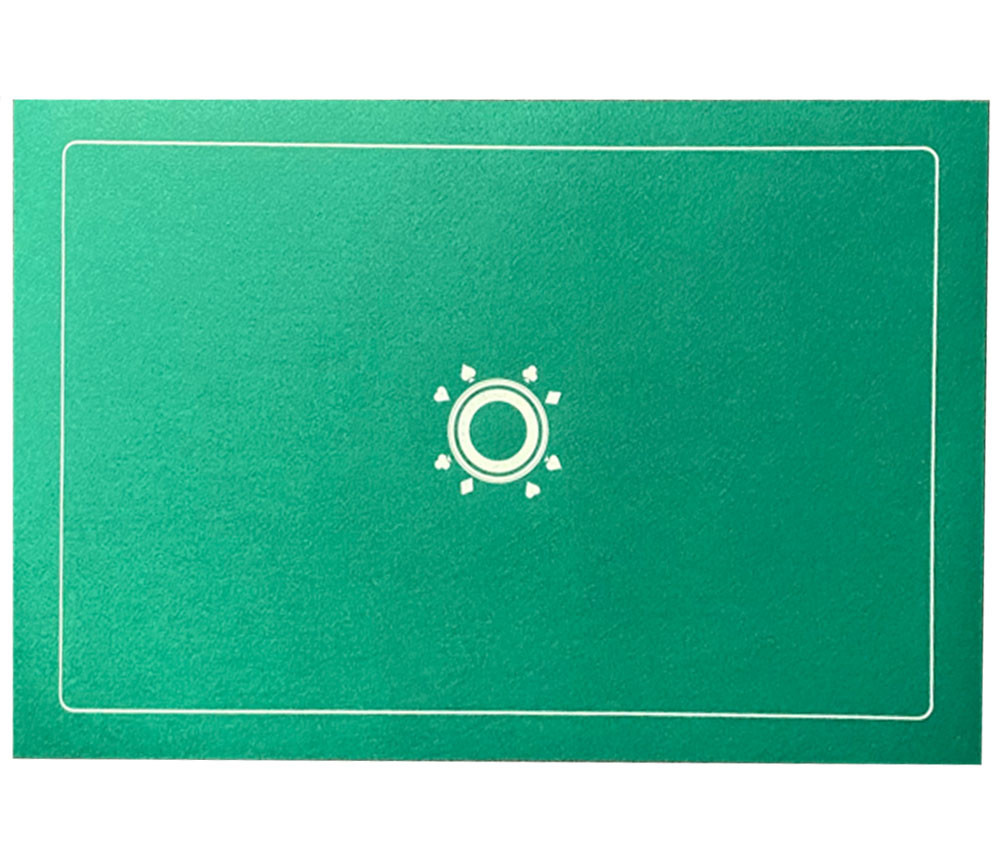 Tapis de cartes vert 40 x 60 cm feutrine dos latex