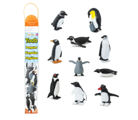 Figurines Pingouins 6 cm - 10 animaux dans un tube