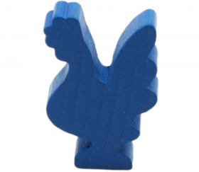 Pion coq en bois bleu 20 x 29 x 8 mm