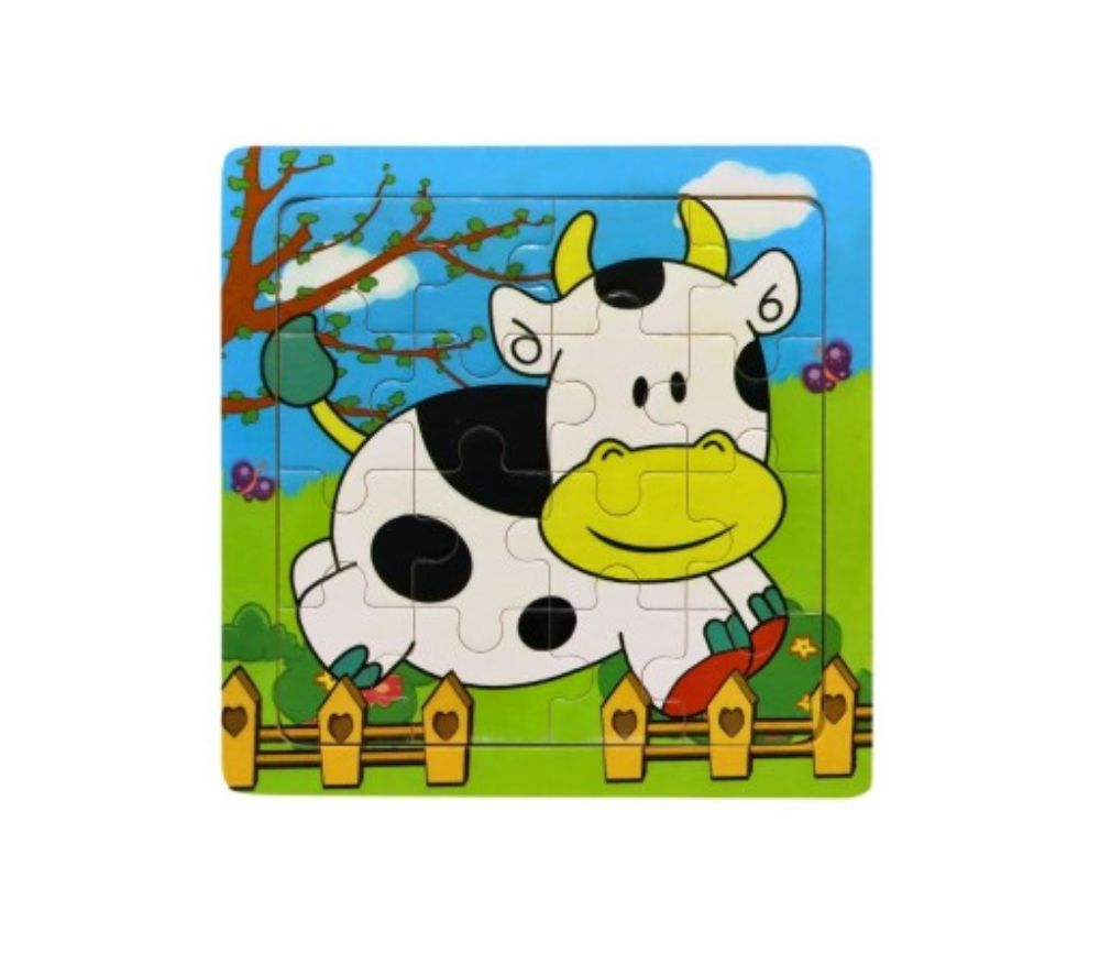 Puzzle en bois 16 pièces vache