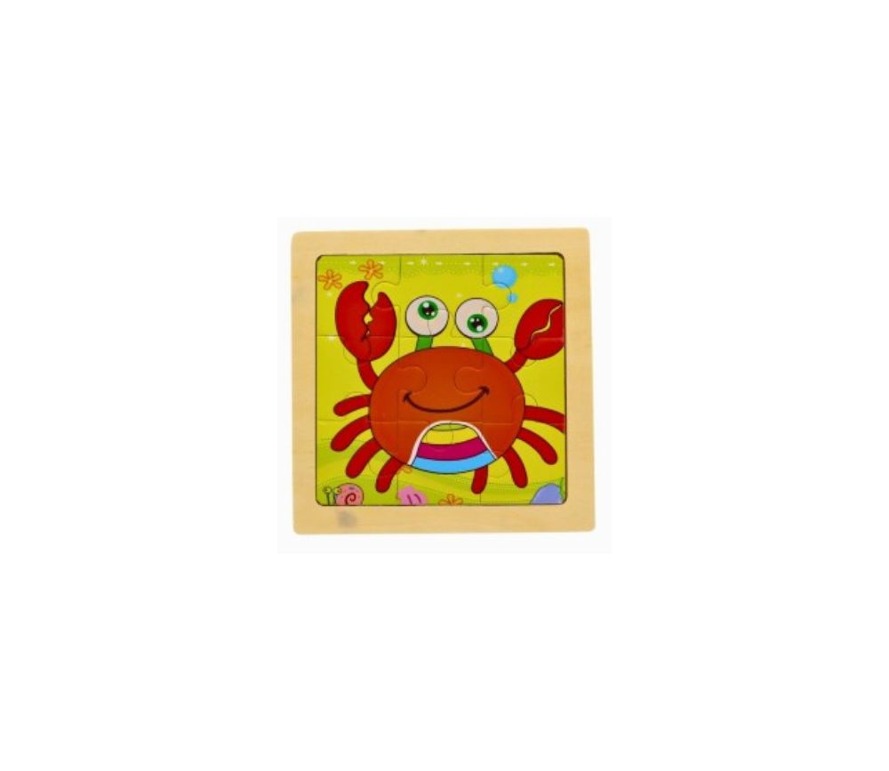 puzzle 9 pièces en bois modèle crabe