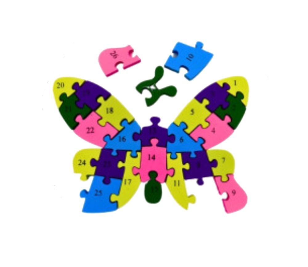 Papillon puzzle à assembler - 24 pièces