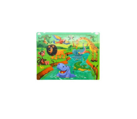 Puzzle en bois 60 pièces - thème savane