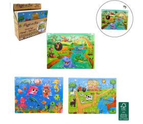 différents modèles puzzles en bois de la même gamme 60 pièces