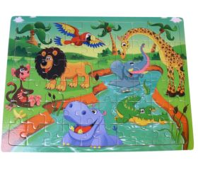 Puzzle en bois 60 pièces - thème savane