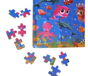 Puzzle en bois 60 pièces - thème marin