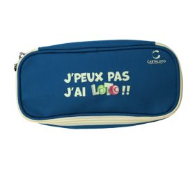 Trousse rangement pour accessoires loto bingo bleue