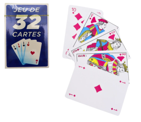 Jeu de cartes pas cher dos bleu