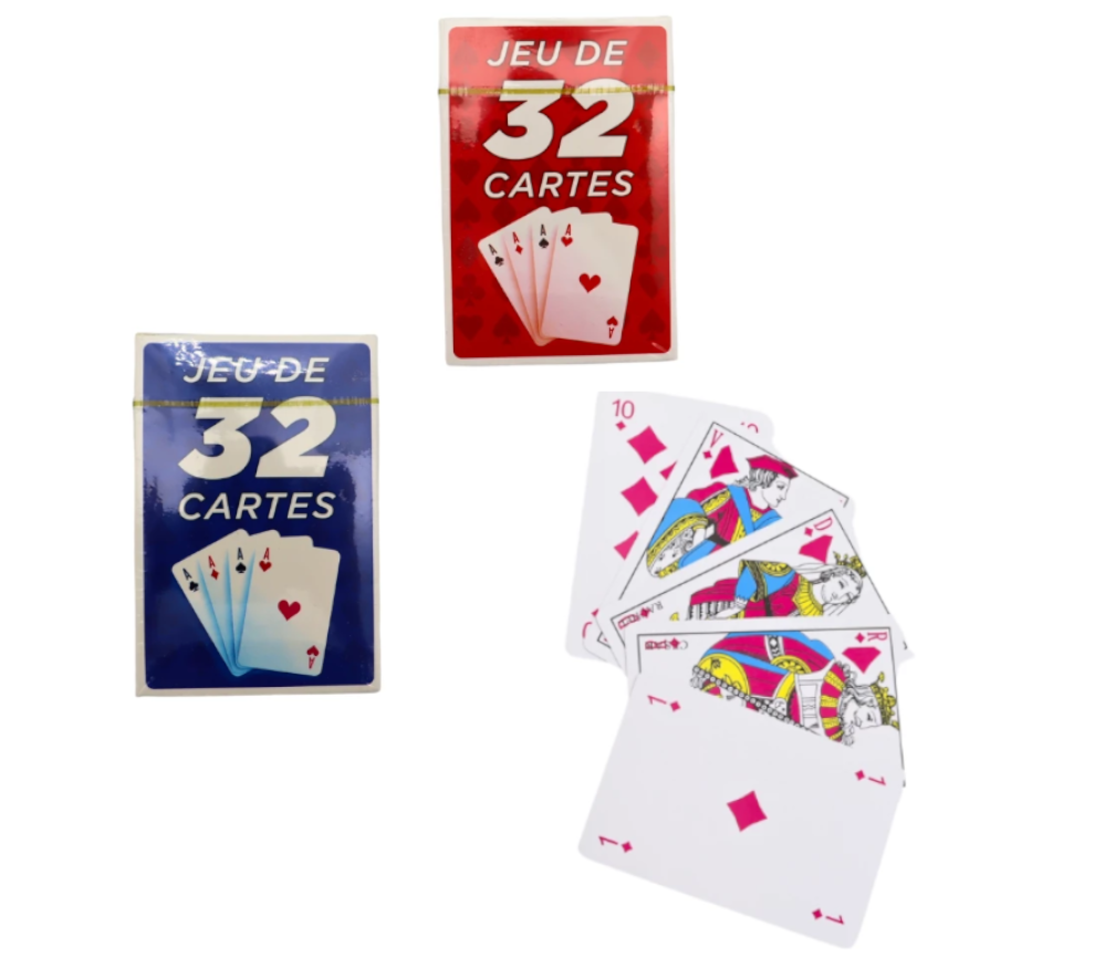 Jeu 32 cartes Bas de gamme françaises