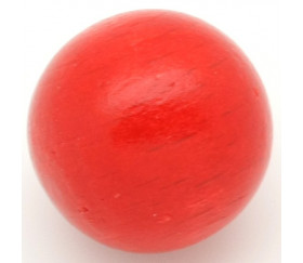 Boule 20 mm rouge bois hêtre