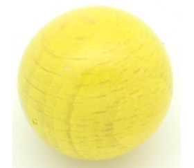 Boule 20 mm jaune bois hêtre
