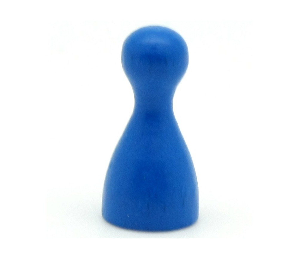 Pion bleu en bois small 12 x 24 mm