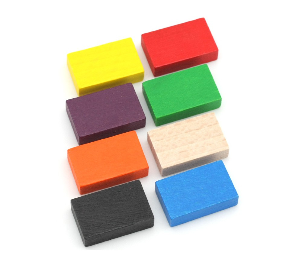 Jeton en bois petit rectangle pour jeux 26 x 16 x 7 mm