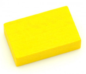 Jeton en bois petit rectangle jaune pour jeux 26 x 16 x 7 mm
