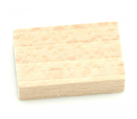 Jeton en bois petit rectangle naturel pour jeux 26 x 16 x 7 mm