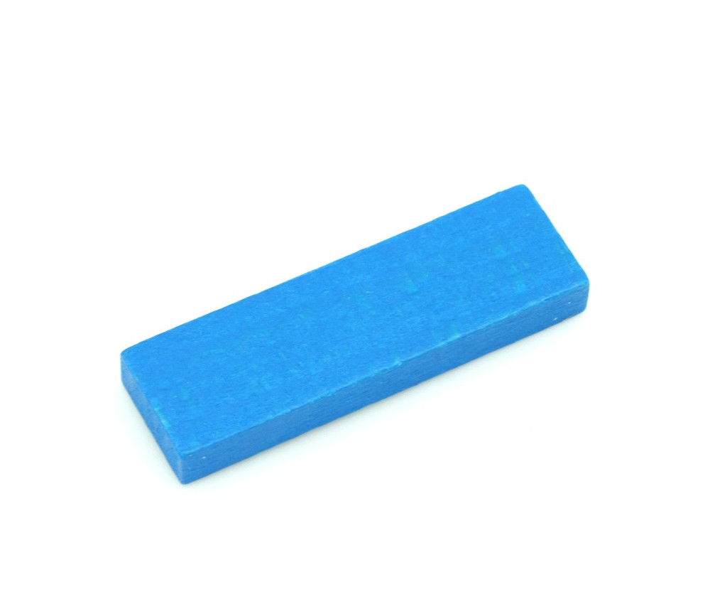 Jeton bois grand rectangle bleu pour jeux 54 x 16 x 7 mm