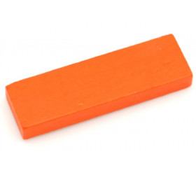 Jeton bois grand rectangle orange pour jeux 54 x 16 x 7 mm